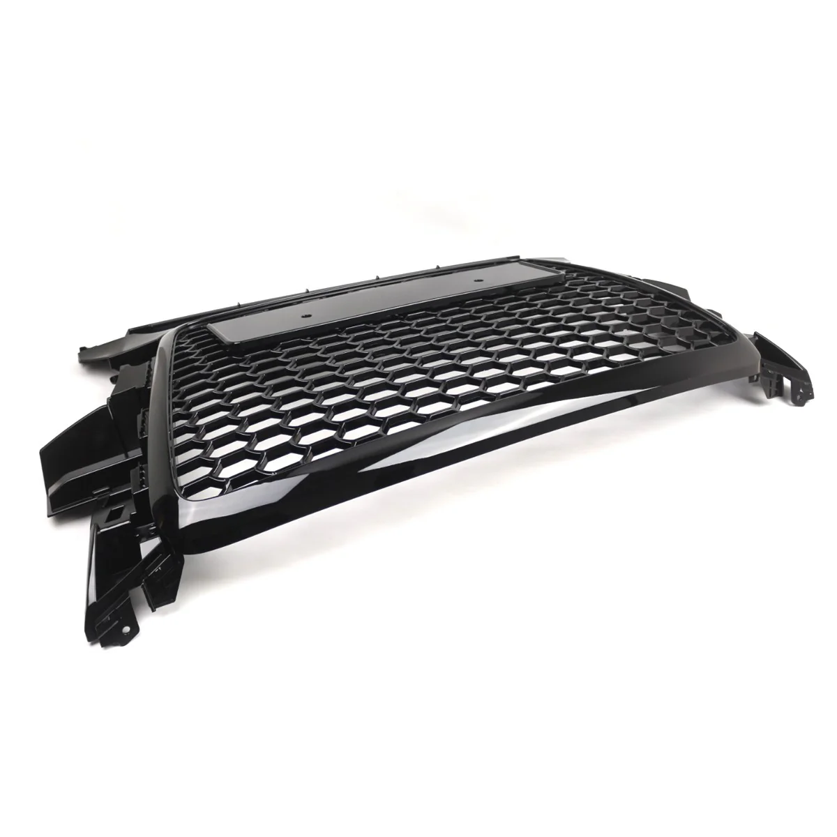 Front Bumper Radiator Grille Grill Honeycomb Gloss Black For Audi Q5 2009-2012 - Image 12