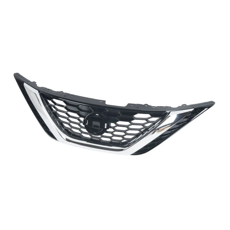 Chrome Black Front Bumper Upper Grille For Nissan Sentra 2016-2018 - Image 2