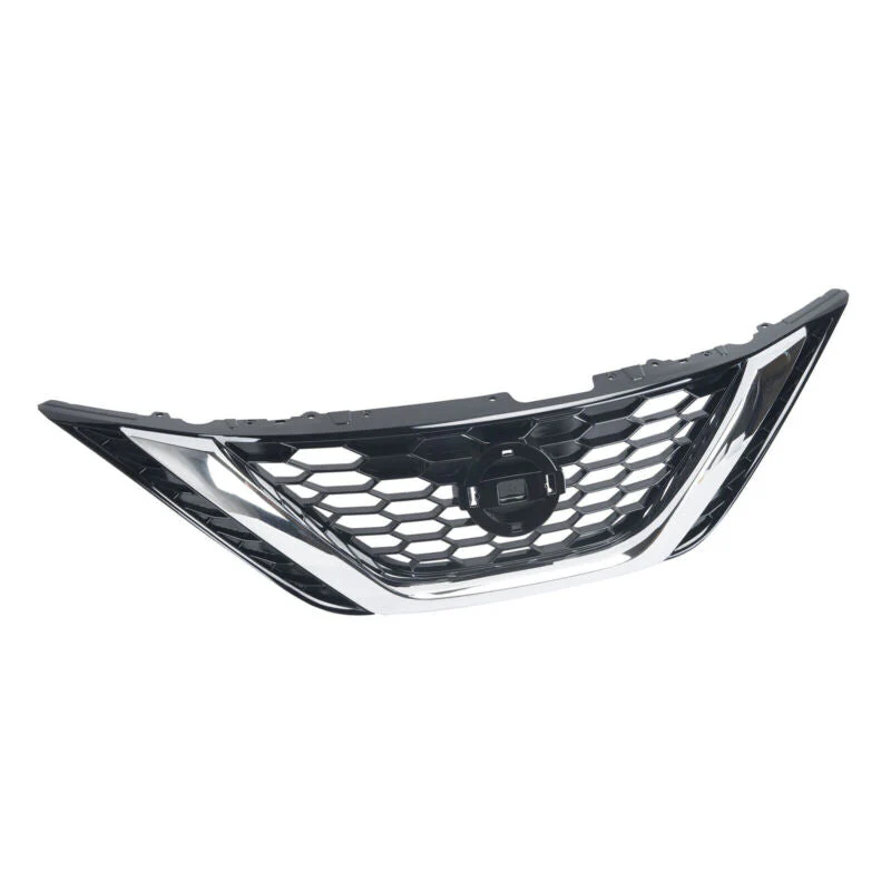 Chrome Black Front Bumper Upper Grille For Nissan Sentra 2016-2018 - Image 3