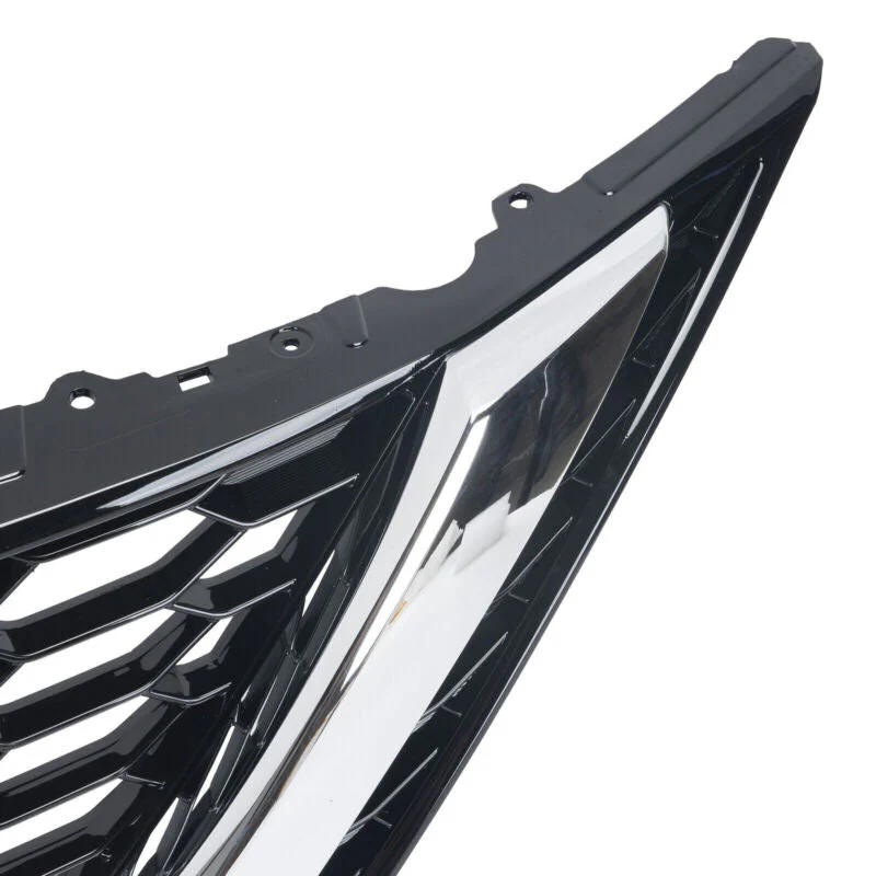 Chrome Black Front Bumper Upper Grille For Nissan Sentra 2016-2018 - Image 6