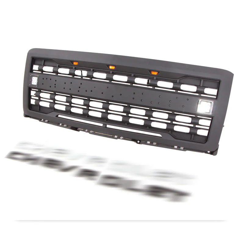 Front Bumper Upper Grille Mesh Grill w/ Sidelights for Chevrolet Silverado 14-15 - Image 2