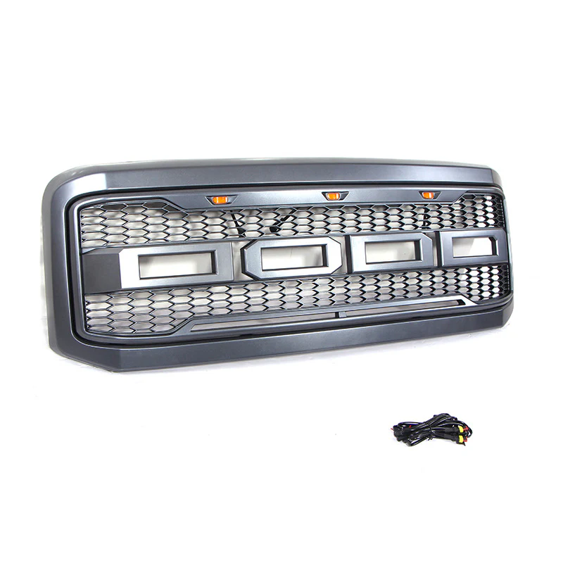 Front Bumper Upper Grille Mesh Modification Mid-Grids for Ford F250 2005-2007 - Image 3