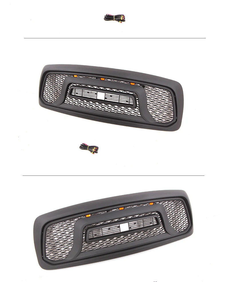 Front Bumper Upper Grille Middle Grids Honeycomb for Dodge RAM 2002-2005 - Image 3