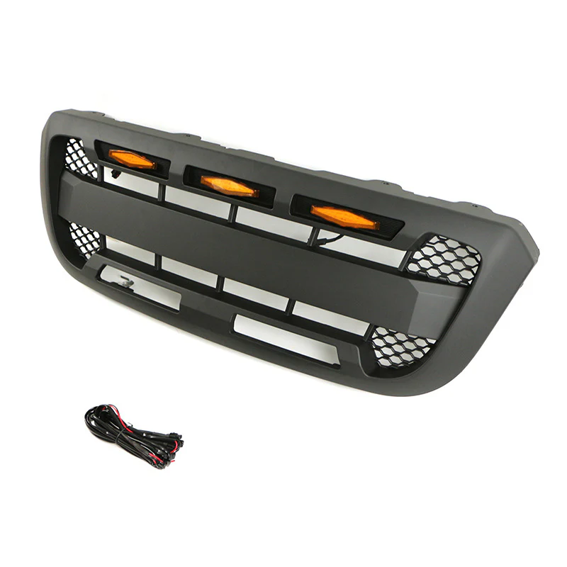 Front Bumper Upper Matt Black Grille w/ Light Honeycomb for Ford Ranger 2004-2011 - Image 2