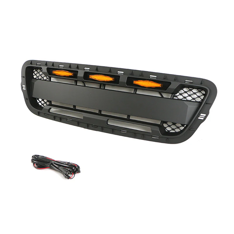 Front Bumper Upper Matt Black Grille w/ Lights Replace for Ford Ranger 2001-2003 - Image 2