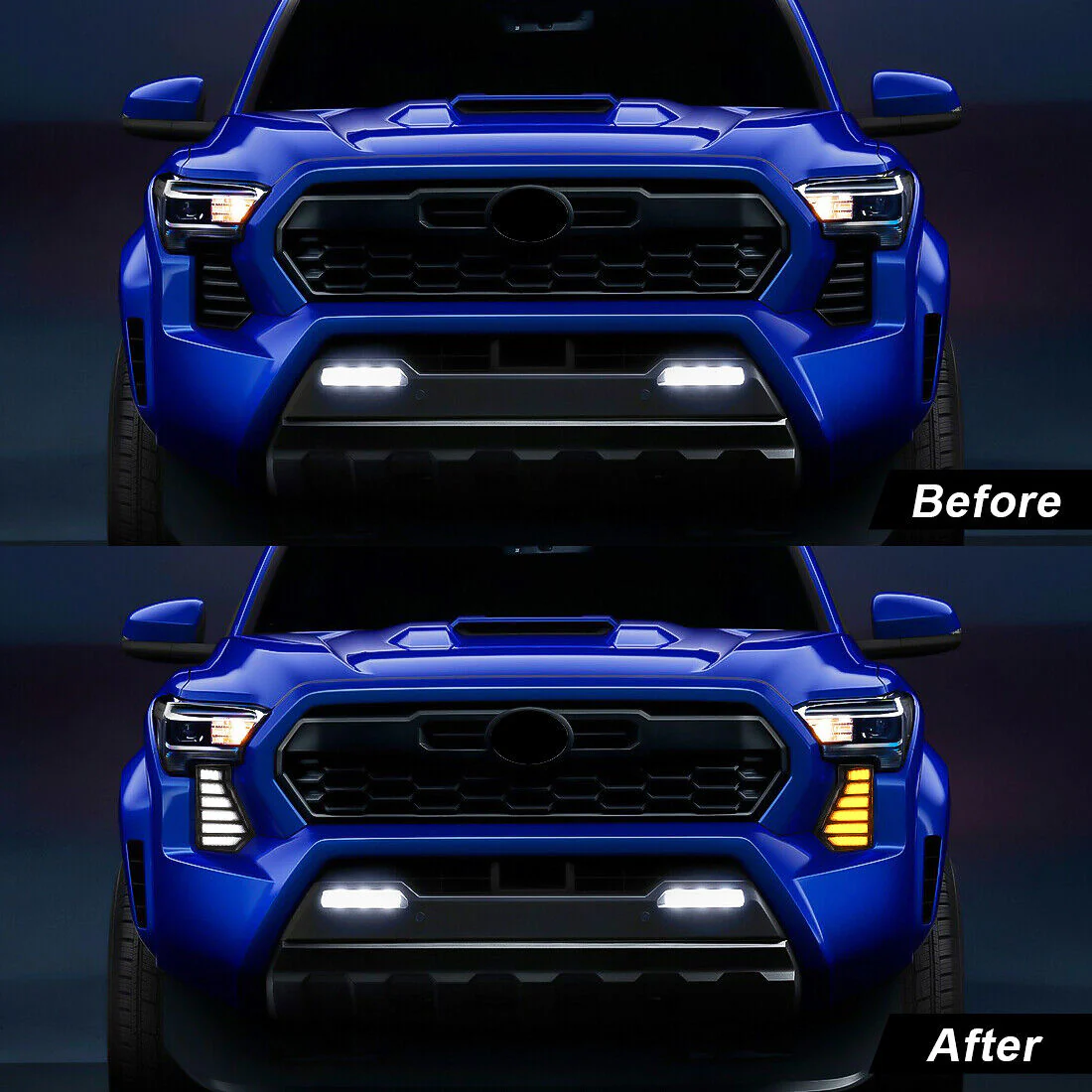 LED DRL Fog Light w/ Turn Signal for 2024 2025 Toyota Tacoma - Image 5