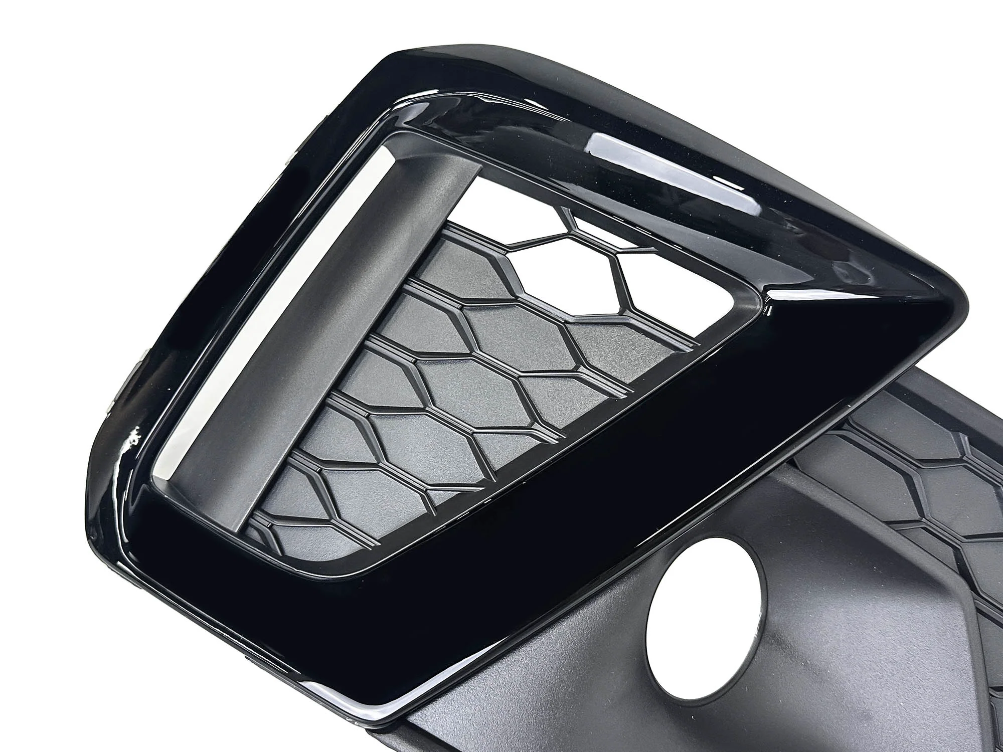 Pair L+R For AUDI A4 B9 Sline S4 2020-2025 Black Front Fog Light Grill Cover Bezels - Image 9