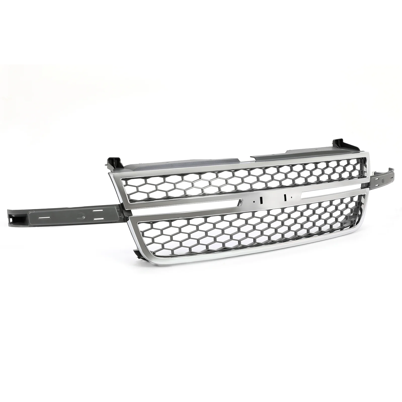 Front Grille Assembly Chrome Honeycomb Style for Chevrolet Silverado 2003–2007 Classic - Image 12
