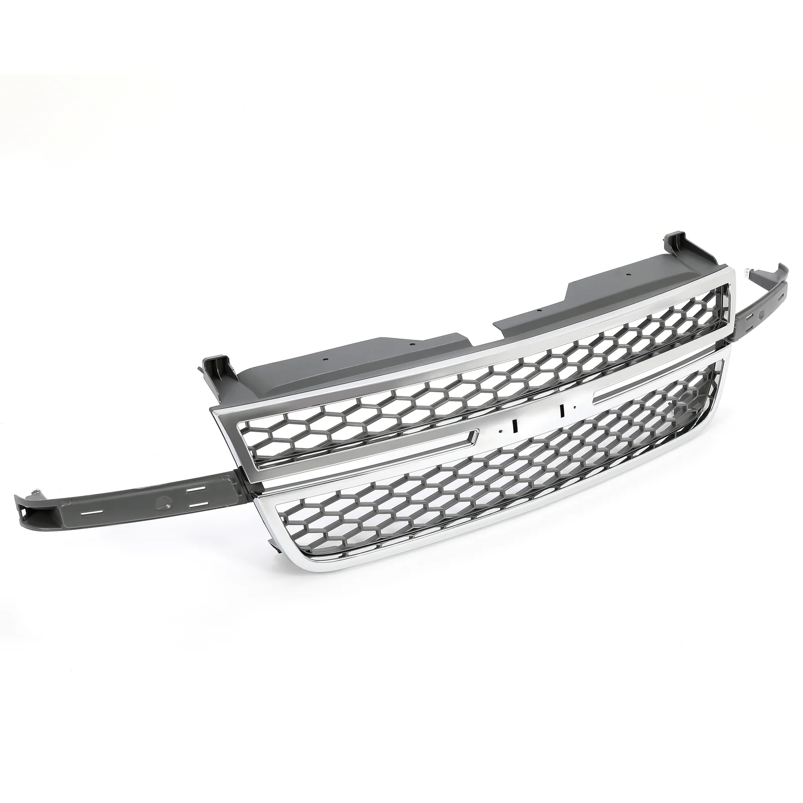 Front Grille Assembly Chrome Honeycomb Style for Chevrolet Silverado 2003–2007 Classic - Image 2