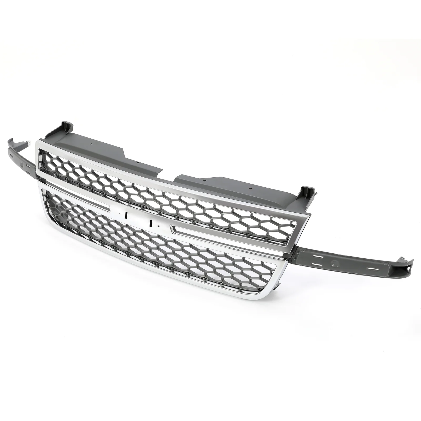 Front Grille Assembly Chrome Honeycomb Style for Chevrolet Silverado 2003–2007 Classic - Image 3