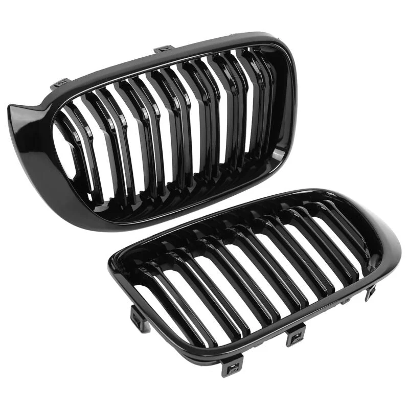 Glossy Black Front Kidney Grille For BMW X3 X4 F25 F26 2014-2017 - Image 3