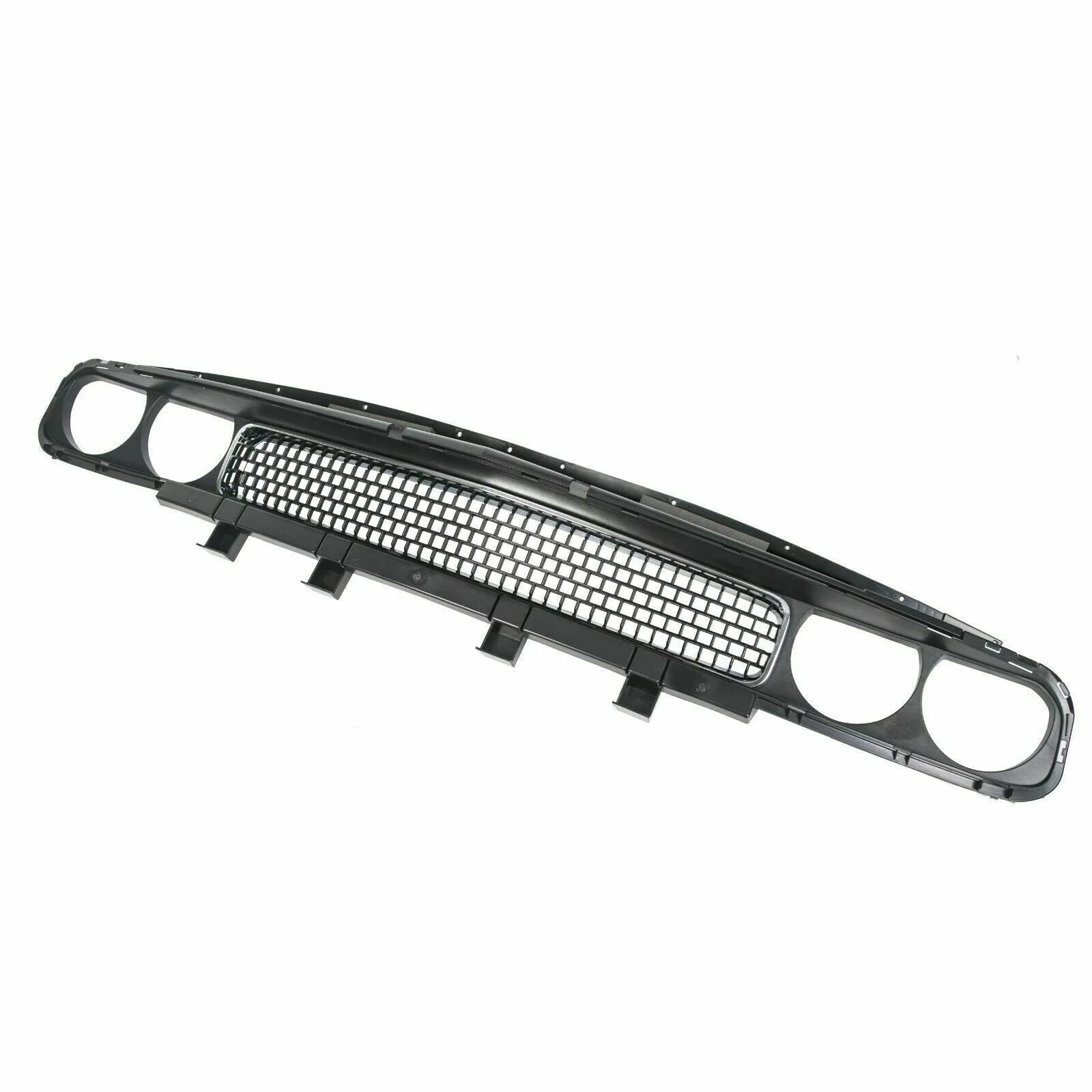 Front Bumper Grille Upper Grill Black w/ Chrome for Dodge Challenger 2008-2014 - Image 12