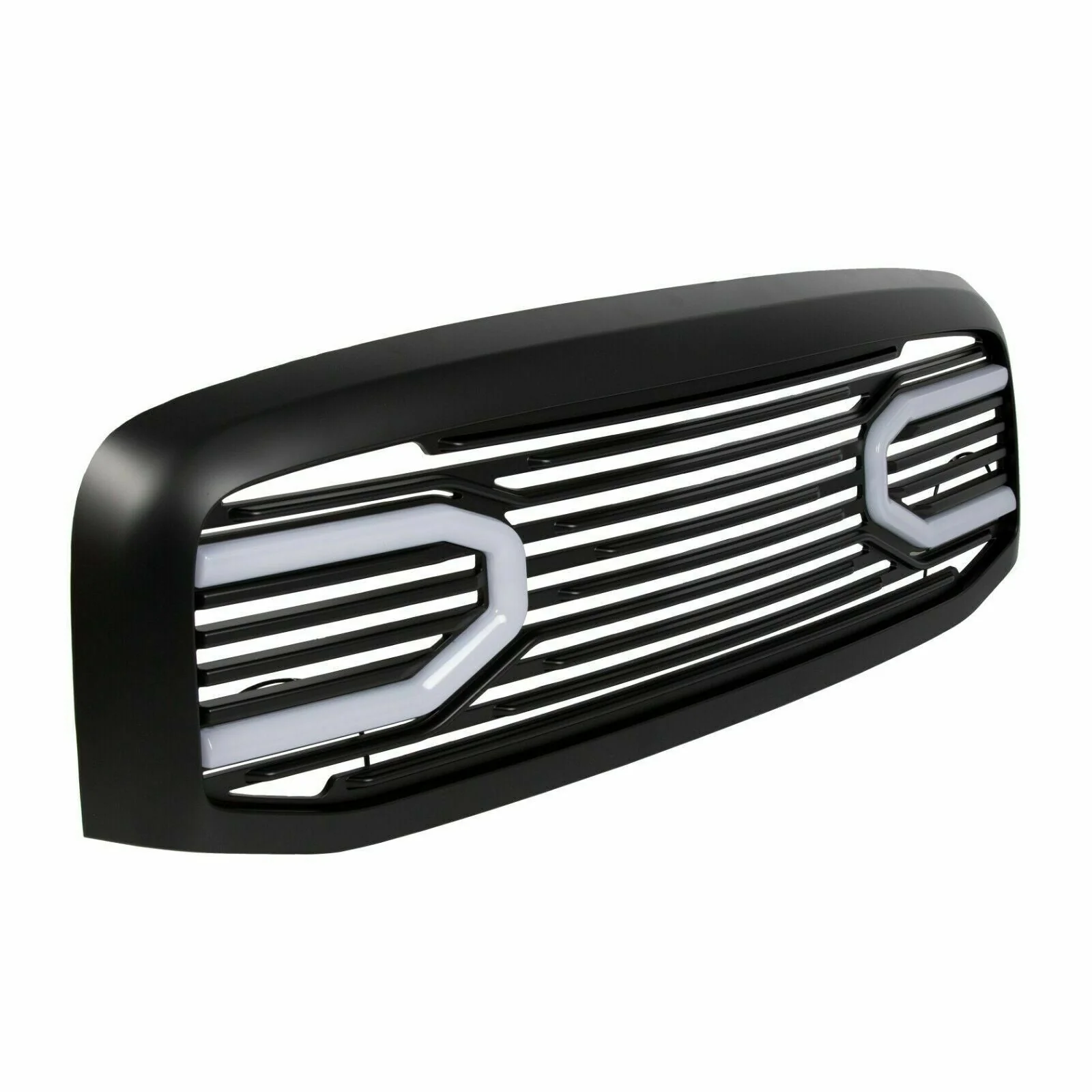 Black Front Hood Grill Bumper Grille Shell w/ LED Light for Dodge Ram 1500 2500 3500 2006-2009 - Image 9
