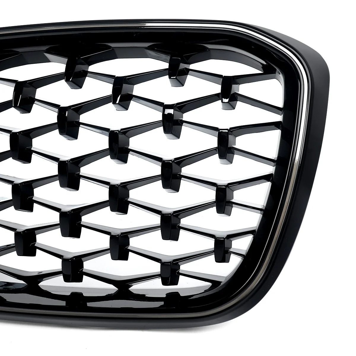 Front Kidney Grille Diamond Grill W/ LED Light For 2022-2024 BMW X3 G01 X4 G02 - Image 5