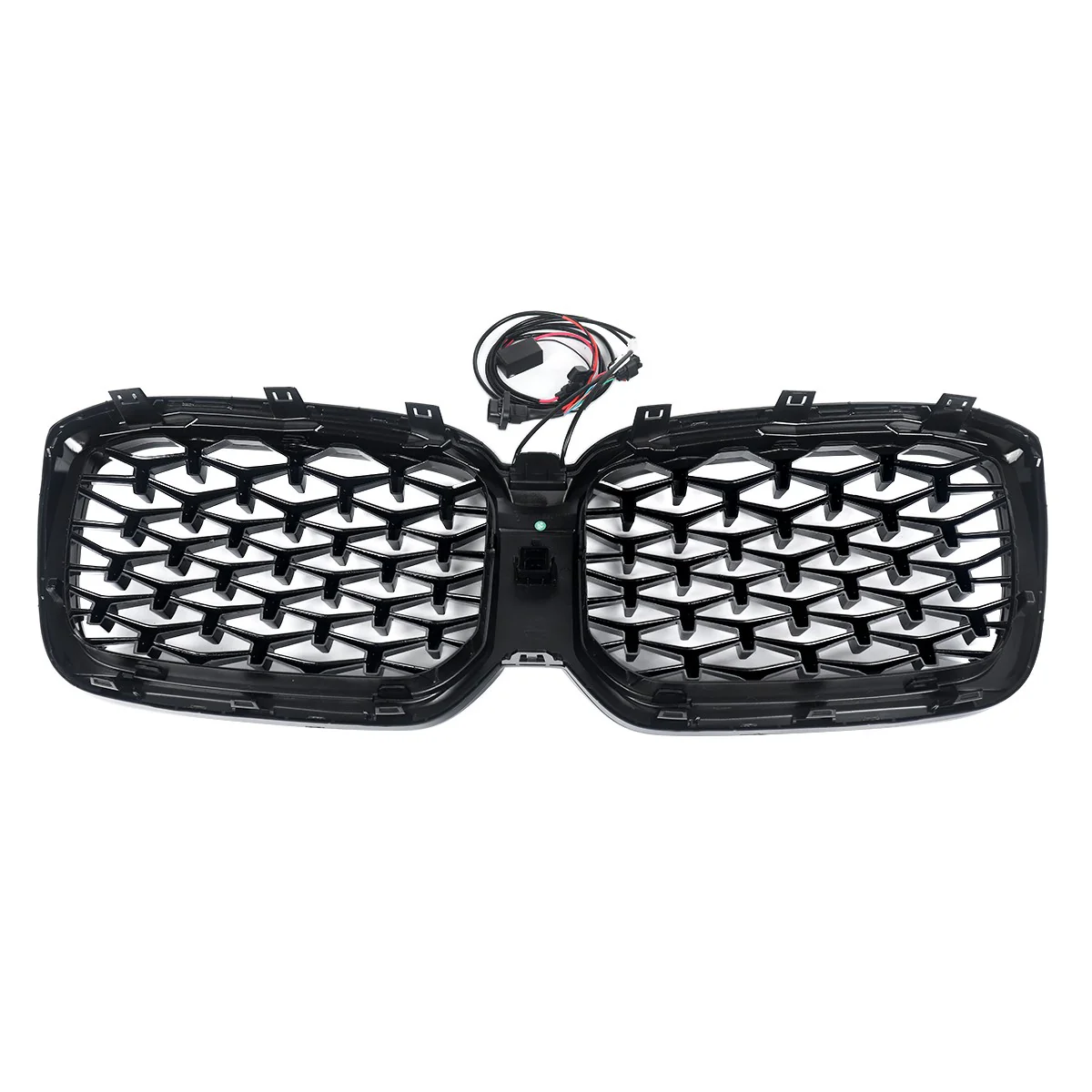 Front Kidney Grille Diamond Grill W/ LED Light For 2022-2024 BMW X3 G01 X4 G02 - Image 9