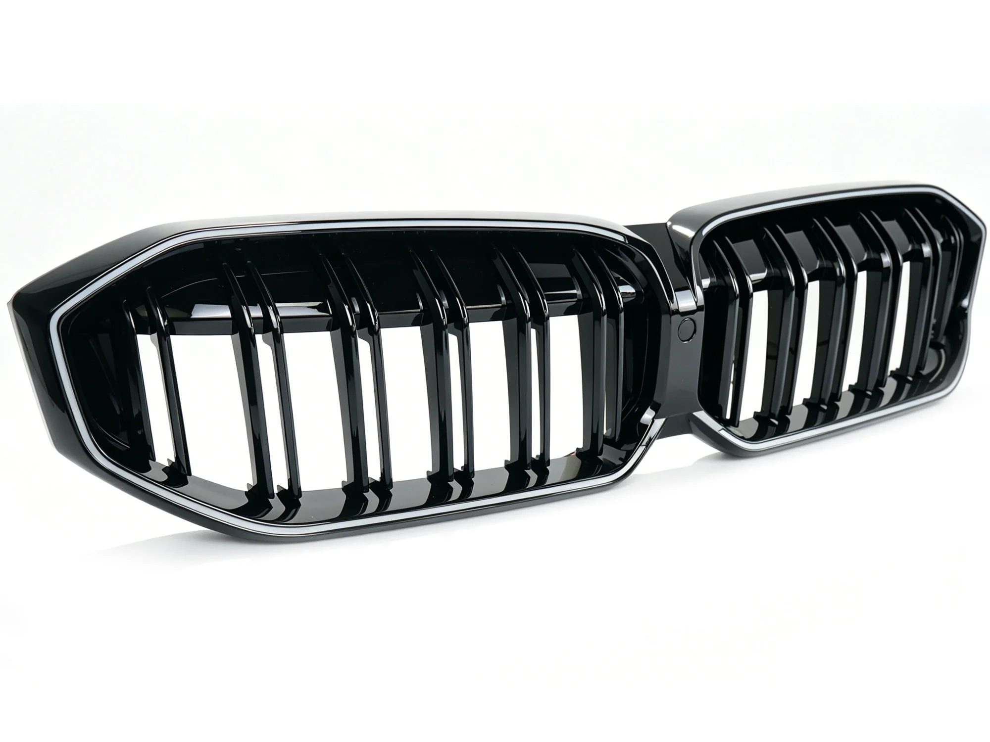 Front Kidney Grille Dual Lines W/ LED Light For BMW 3 Series G20 2023-2026 Gloss Black - Image 4