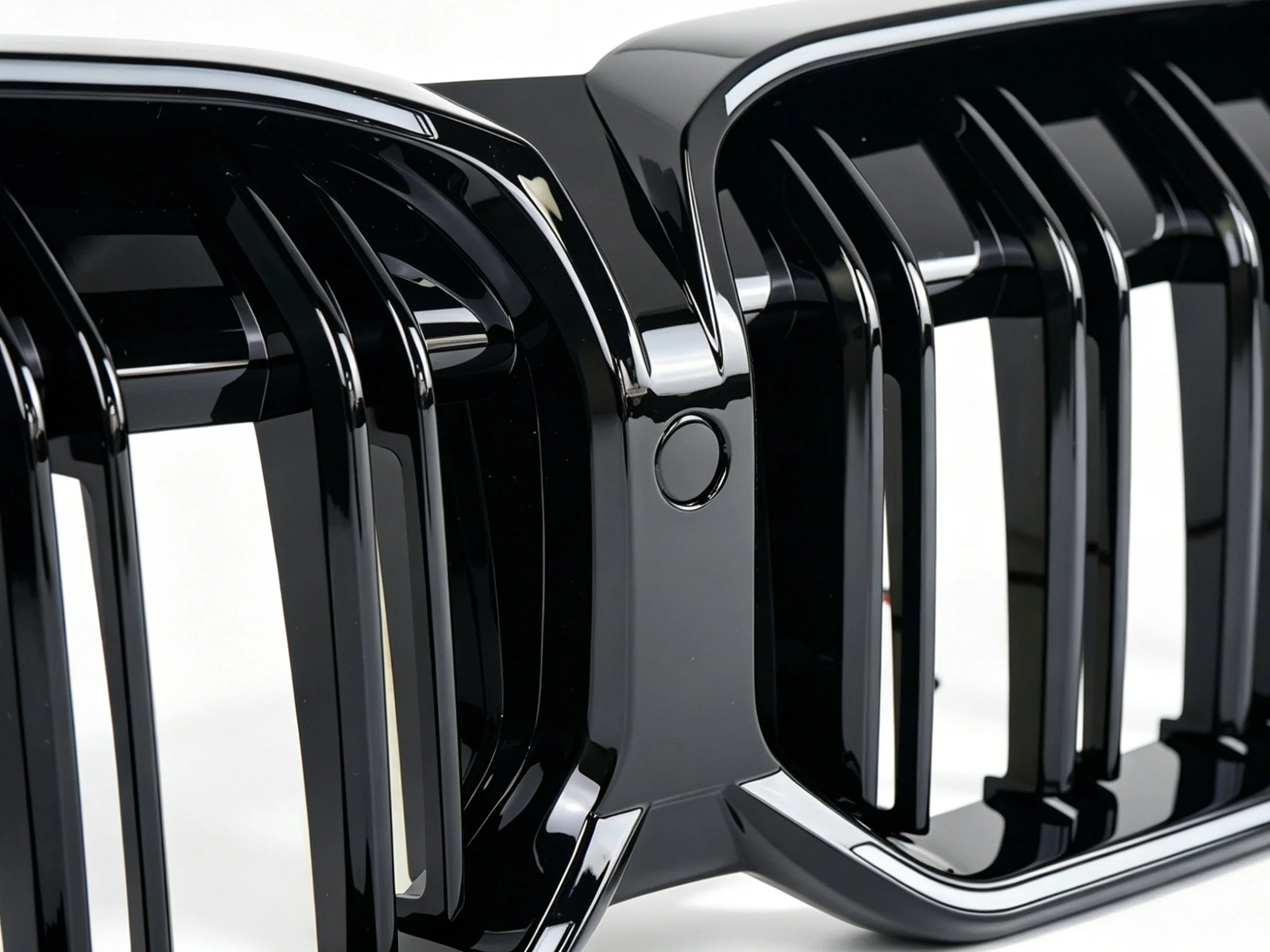 Front Kidney Grille Dual Lines W/ LED Light For BMW 3 Series G20 2023-2026 Gloss Black - Image 5