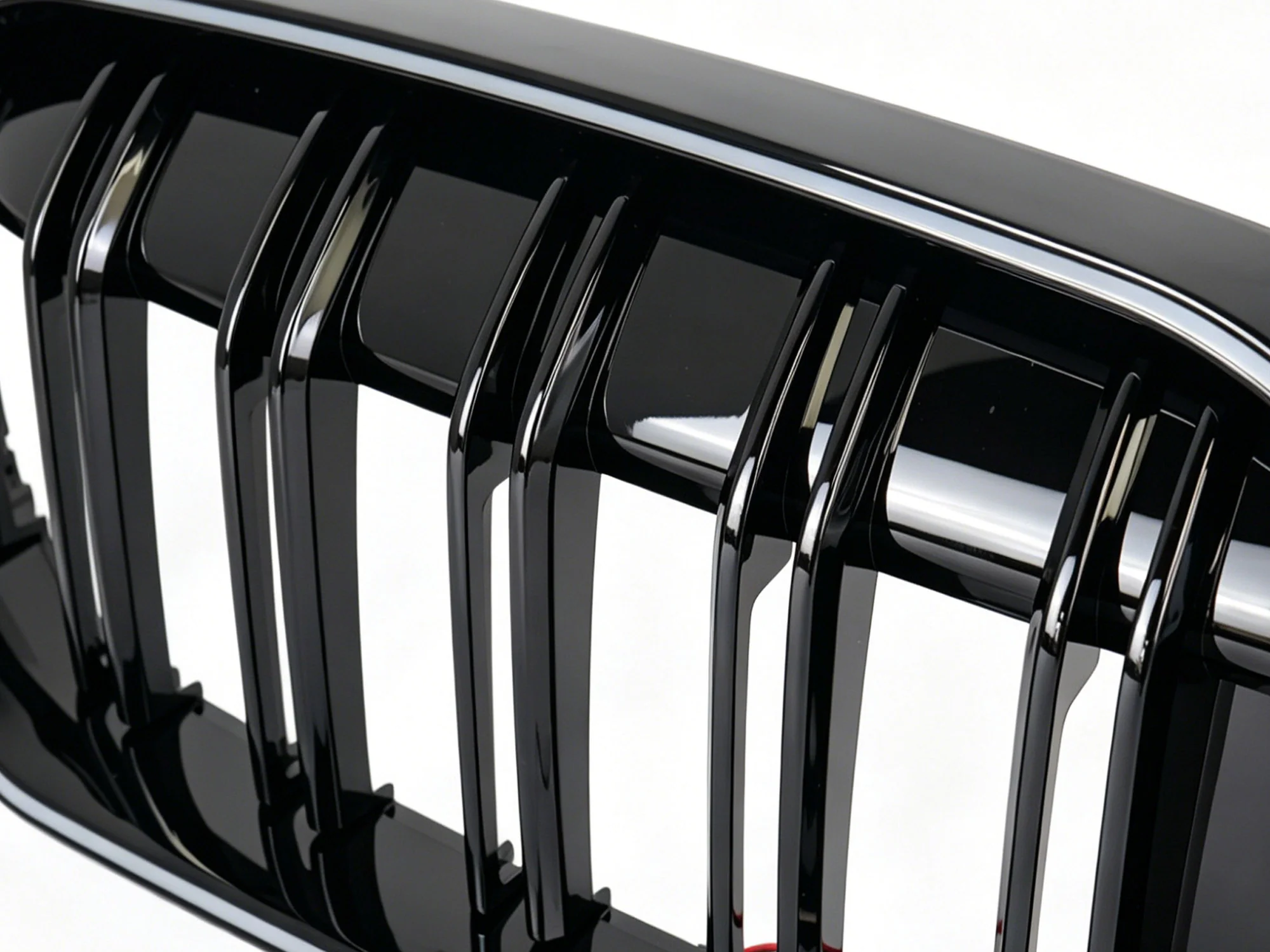 Front Kidney Grille Dual Lines W/ LED Light For BMW 3 Series G20 2023-2026 Gloss Black - Image 6