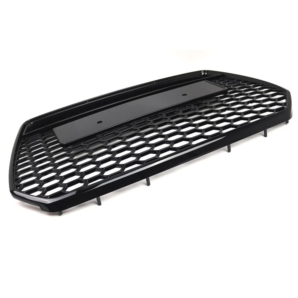 Front Mesh Honeycomb Grille Grill Gloss Black for Audi A6 S6 C7 2016-18 Facelift - Image 5