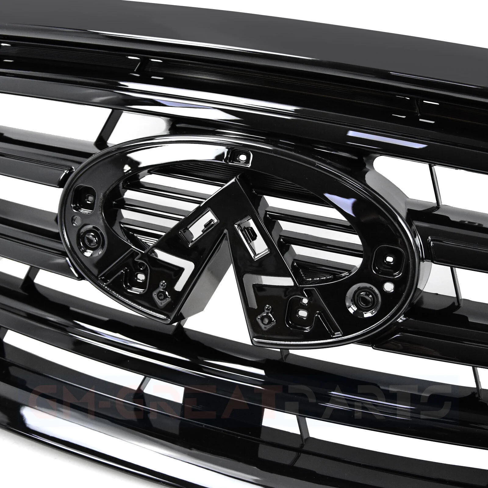 Front Upper Grille Gloss Black for 2014-2017 INFINITI QX70 - Image 5