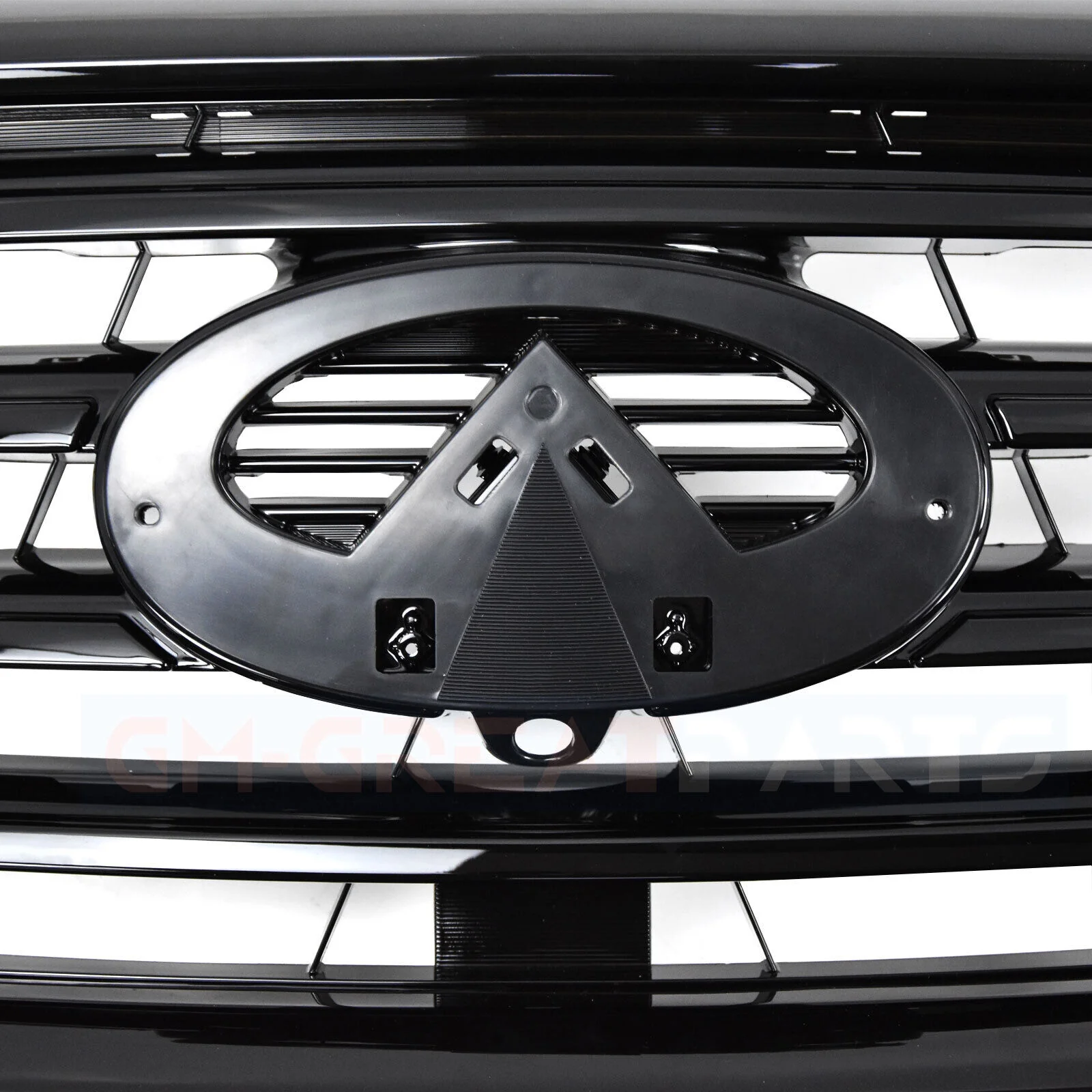 Front Upper Grille Gloss Black for 2014-2017 INFINITI QX70 - Image 6