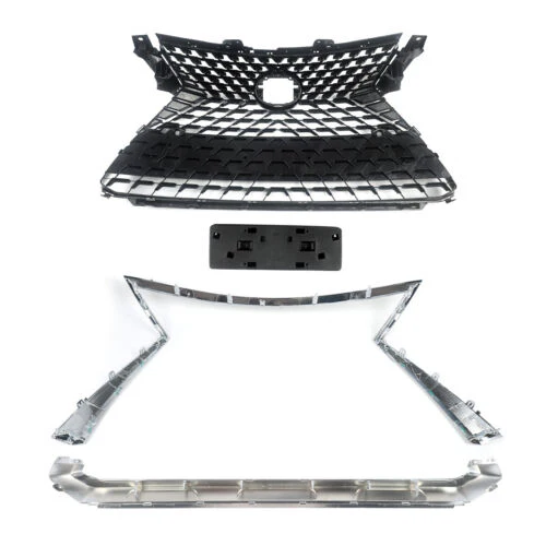 Front Upper Grille Mesh Chrome Black For 2016-2019 Lexus RX350 RX450H Base Sport - Image 21