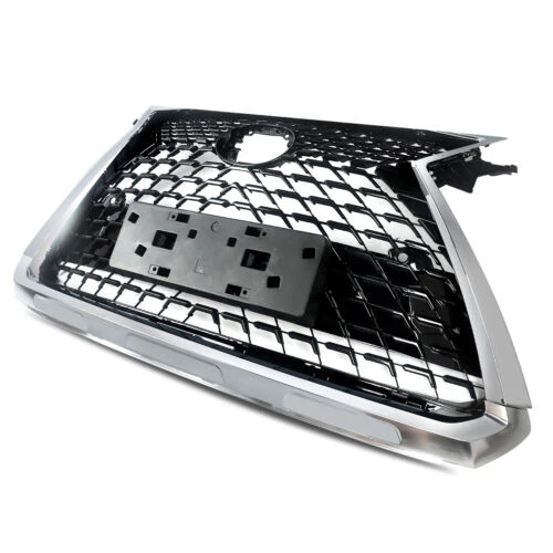 Front Upper Grille Mesh Chrome Black For 2016-2019 Lexus RX350 RX450H Base Sport - Image 4