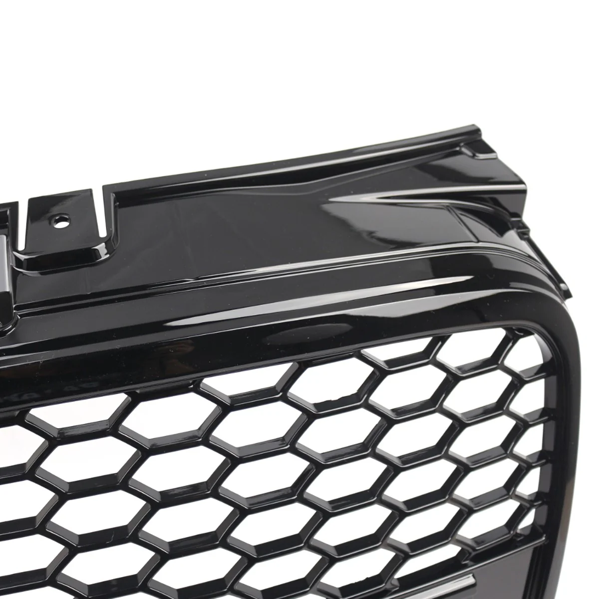 Front Upper Grille RS4 Style Honeycomb Mesh Gloss Black For Audi A4 B7 2005-2008 - Image 12