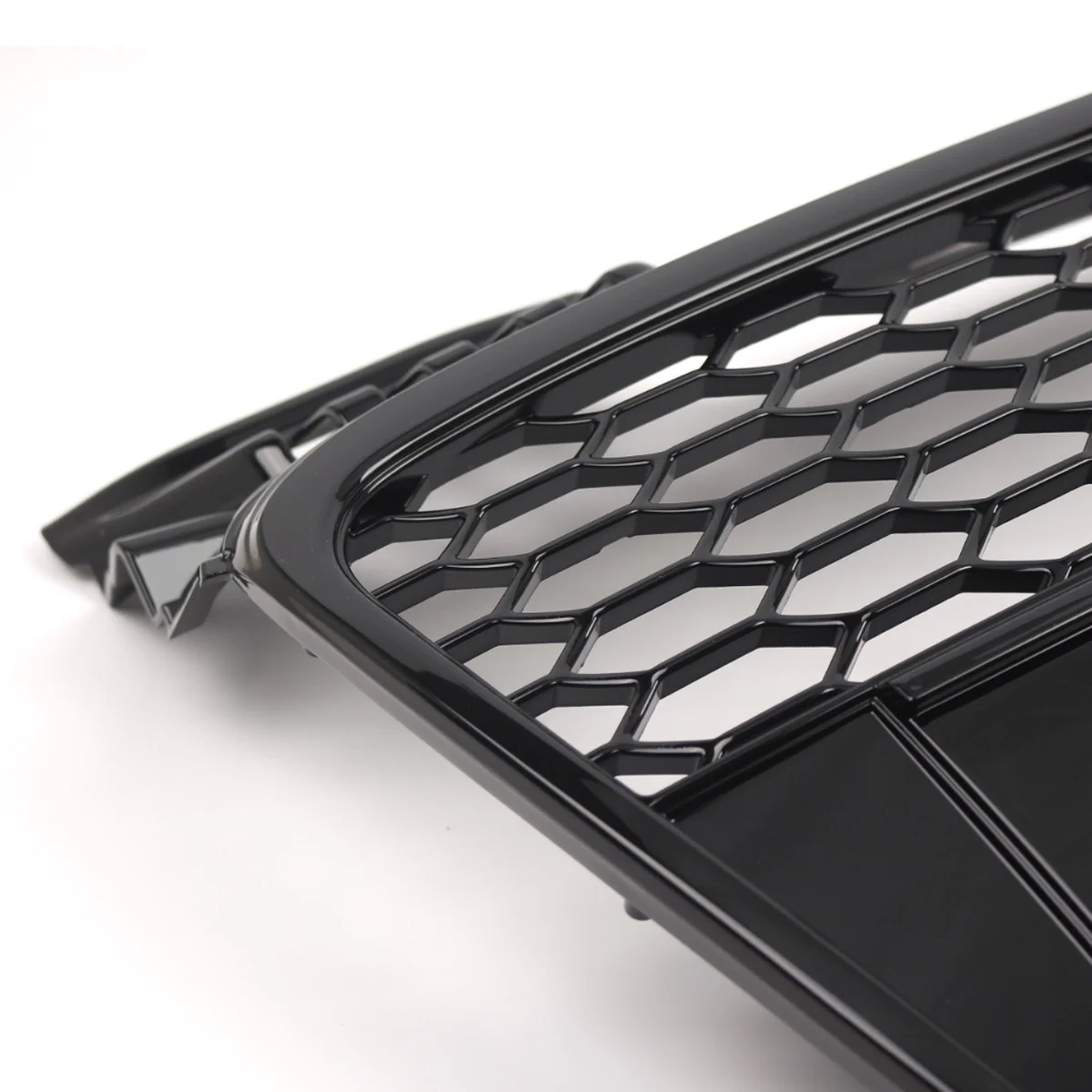 Front Upper Grille RS4 Style Honeycomb Mesh Gloss Black For Audi A4 B7 2005-2008 - Image 13