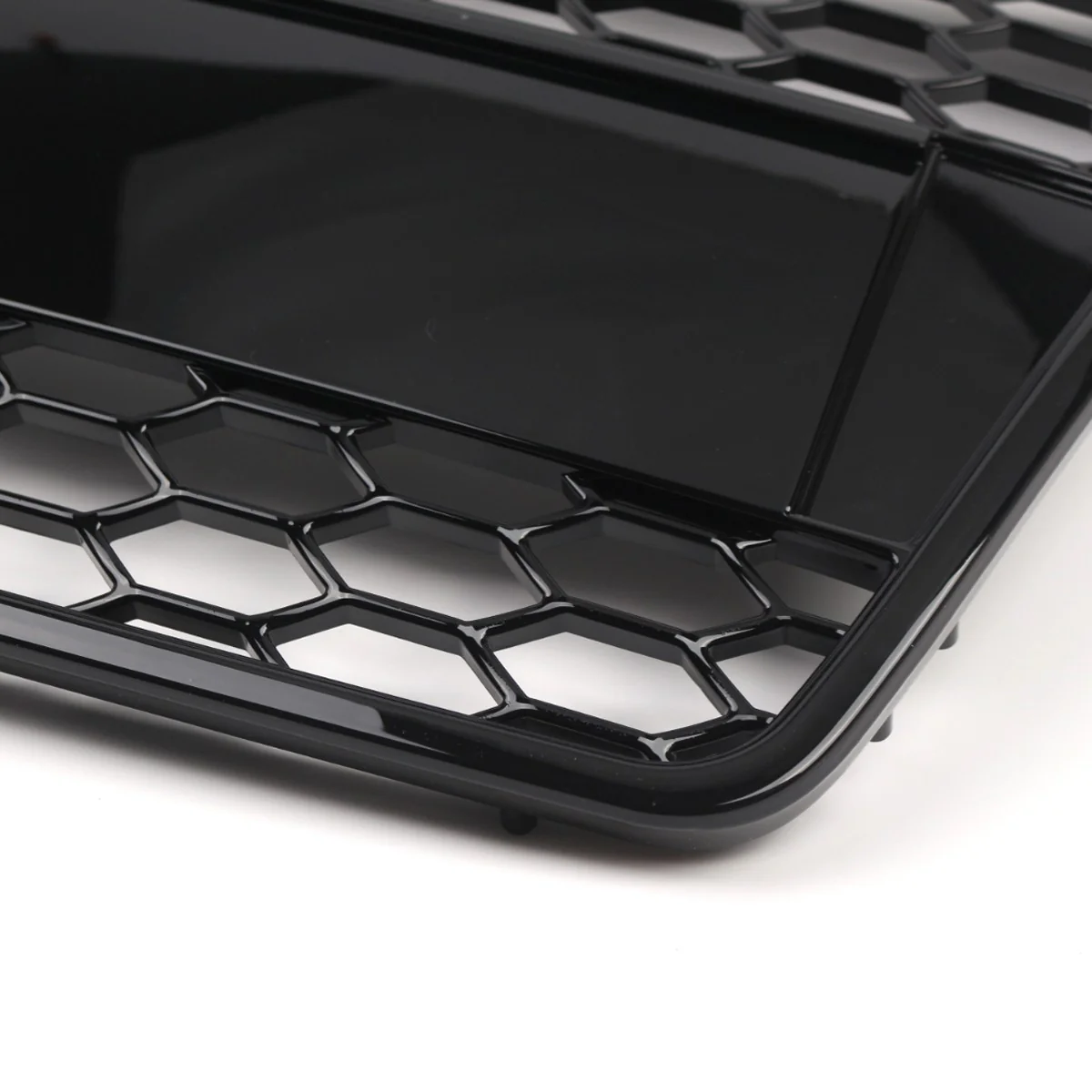 Front Upper Grille RS4 Style Honeycomb Mesh Gloss Black For Audi A4 B7 2005-2008 - Image 3