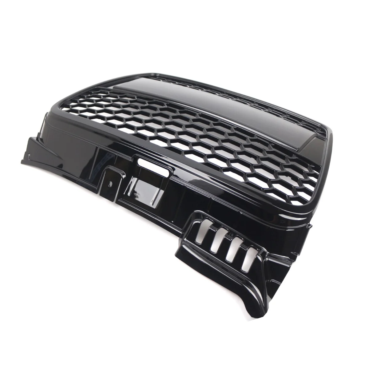Front Upper Grille RS4 Style Honeycomb Mesh Gloss Black For Audi A4 B7 2005-2008 - Image 7