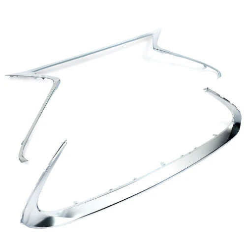 Front Upper Grille W/Trim Molding Fog Trims Set For Lexus ES300H ES350 2016-2018 - Image 12