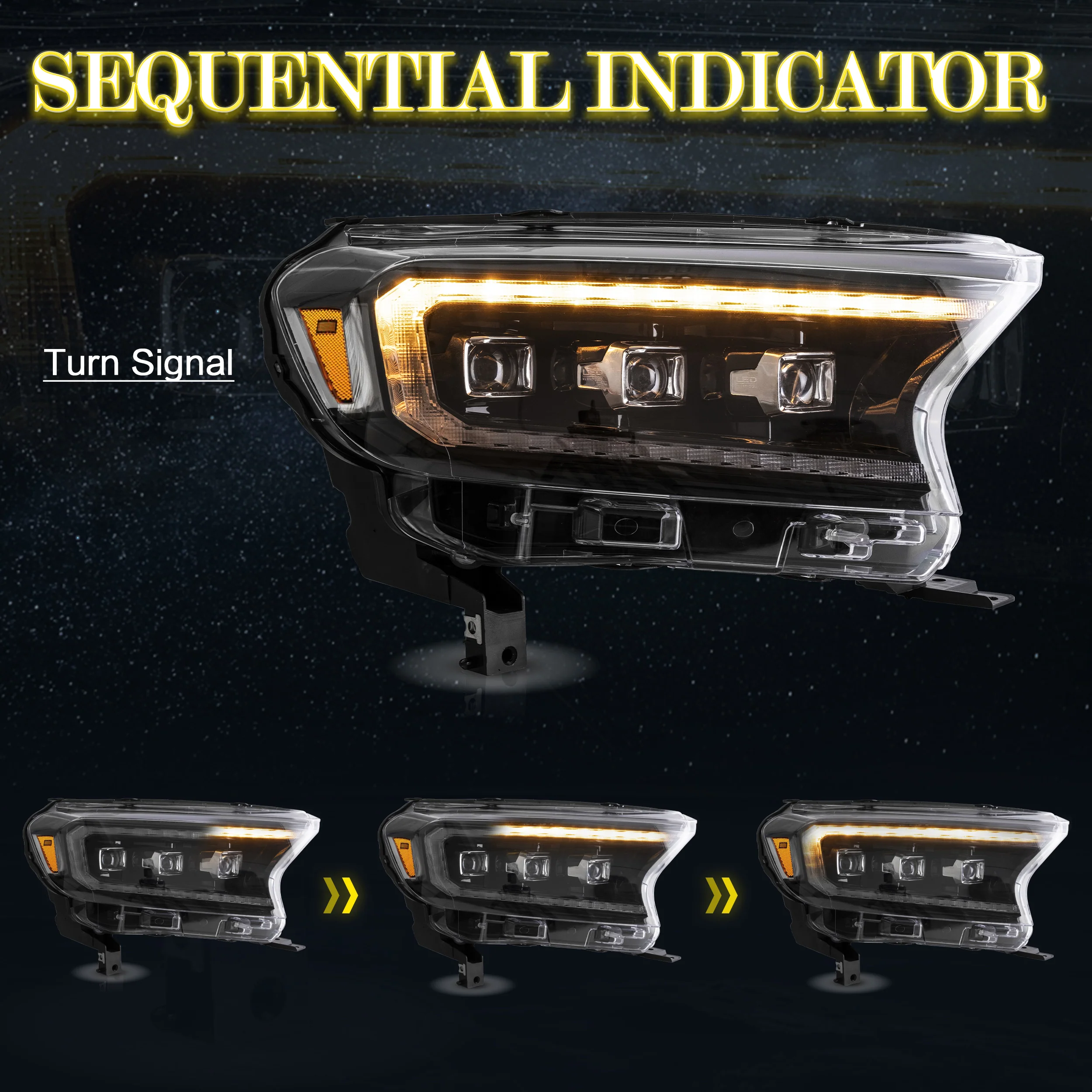 For 2016-2021 Ford Ranger Projector FULL LED Headlights Headlamps Assembly - Image 6