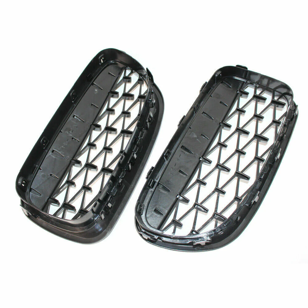 Diamond With Chrome Inner Front Kidney Grille For F10/F11 BMW 5 Series 2010-2016 - Image 7