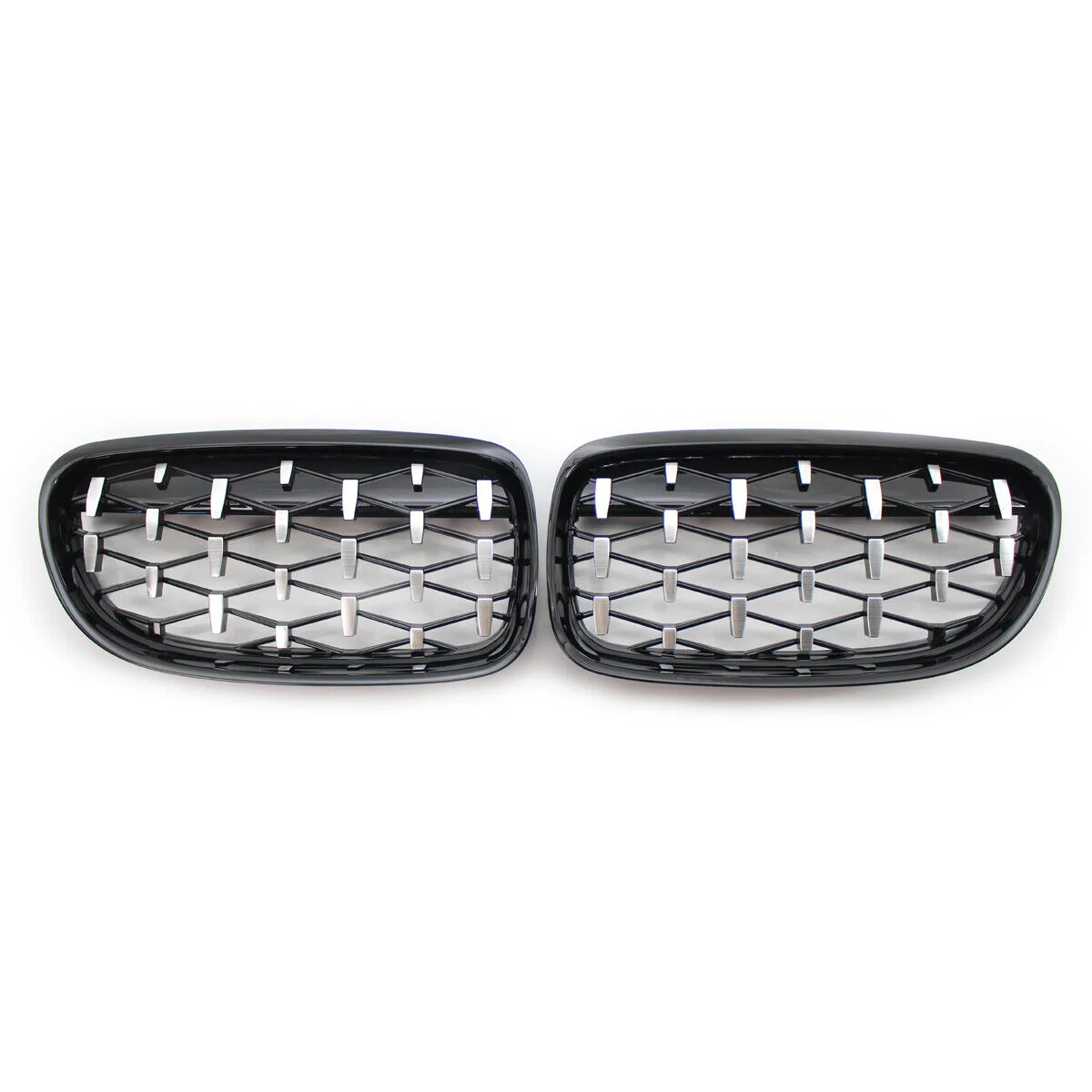 Gloss Black Diamond Front Kidney Grill For BMW E90 E91 3-Series 2009-2011 Sedan - Image 2