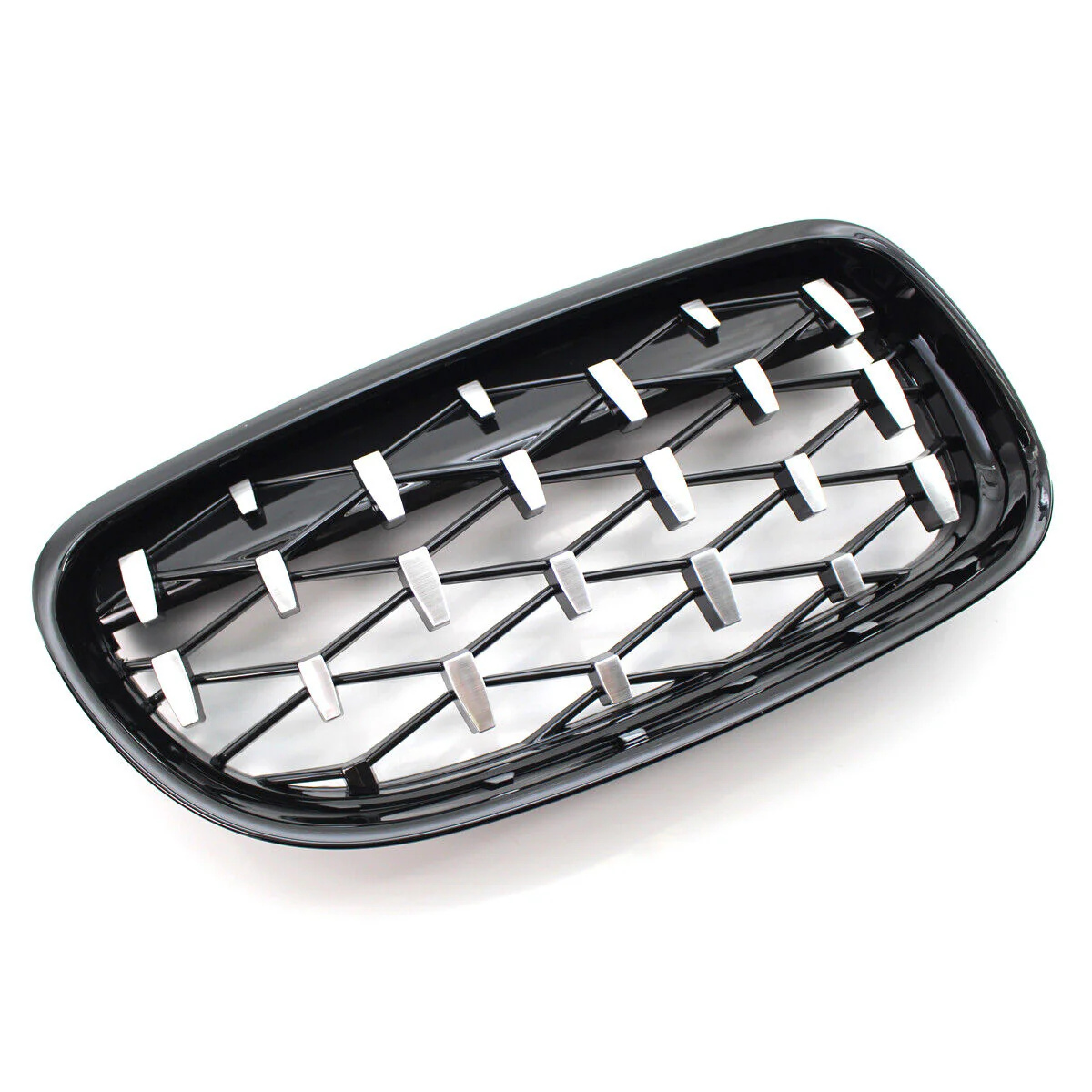 Gloss Black Diamond Front Kidney Grill For BMW E90 E91 3-Series 2009-2011 Sedan - Image 3