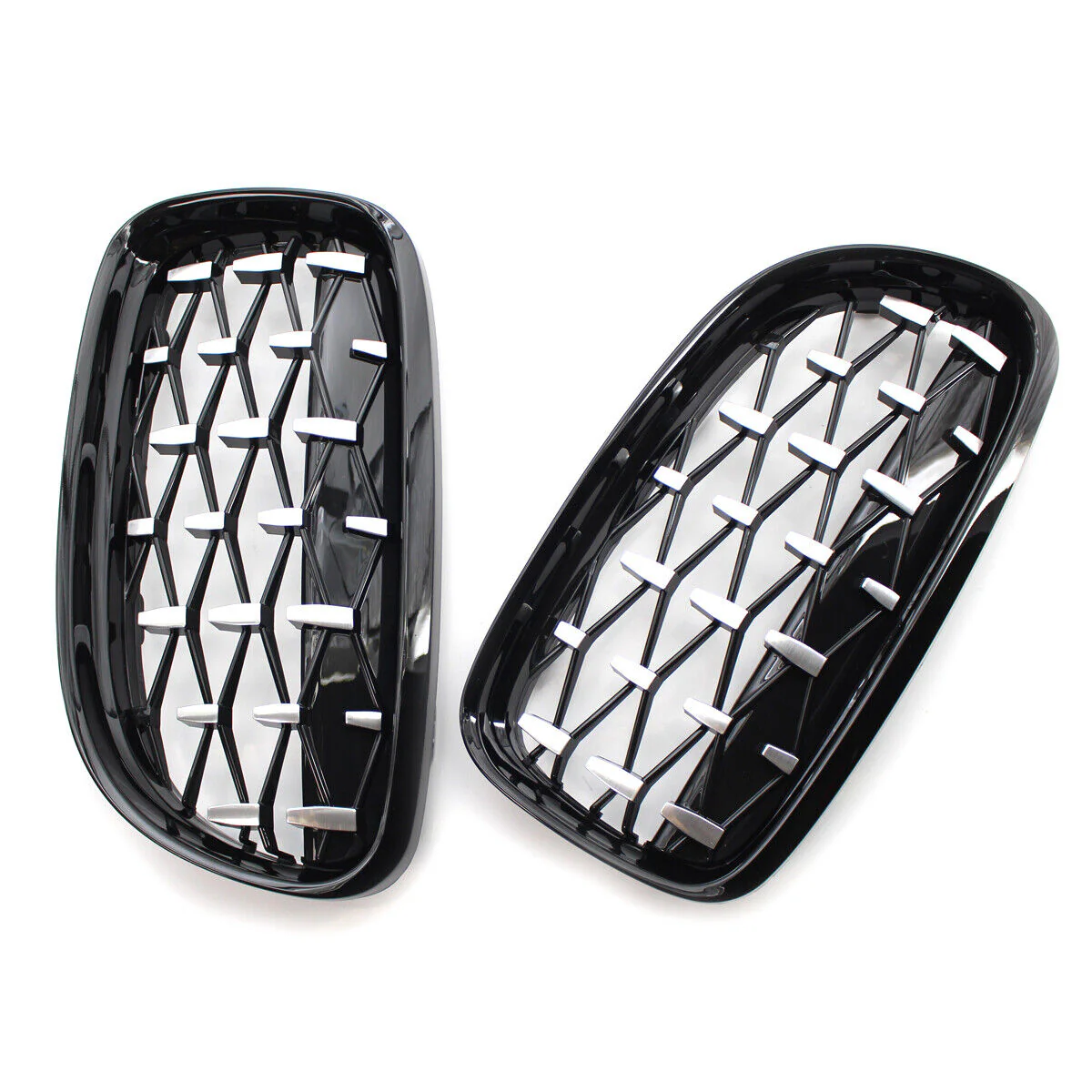 Gloss Black Diamond Front Kidney Grill For BMW E90 E91 3-Series 2009-2011 Sedan - Image 5