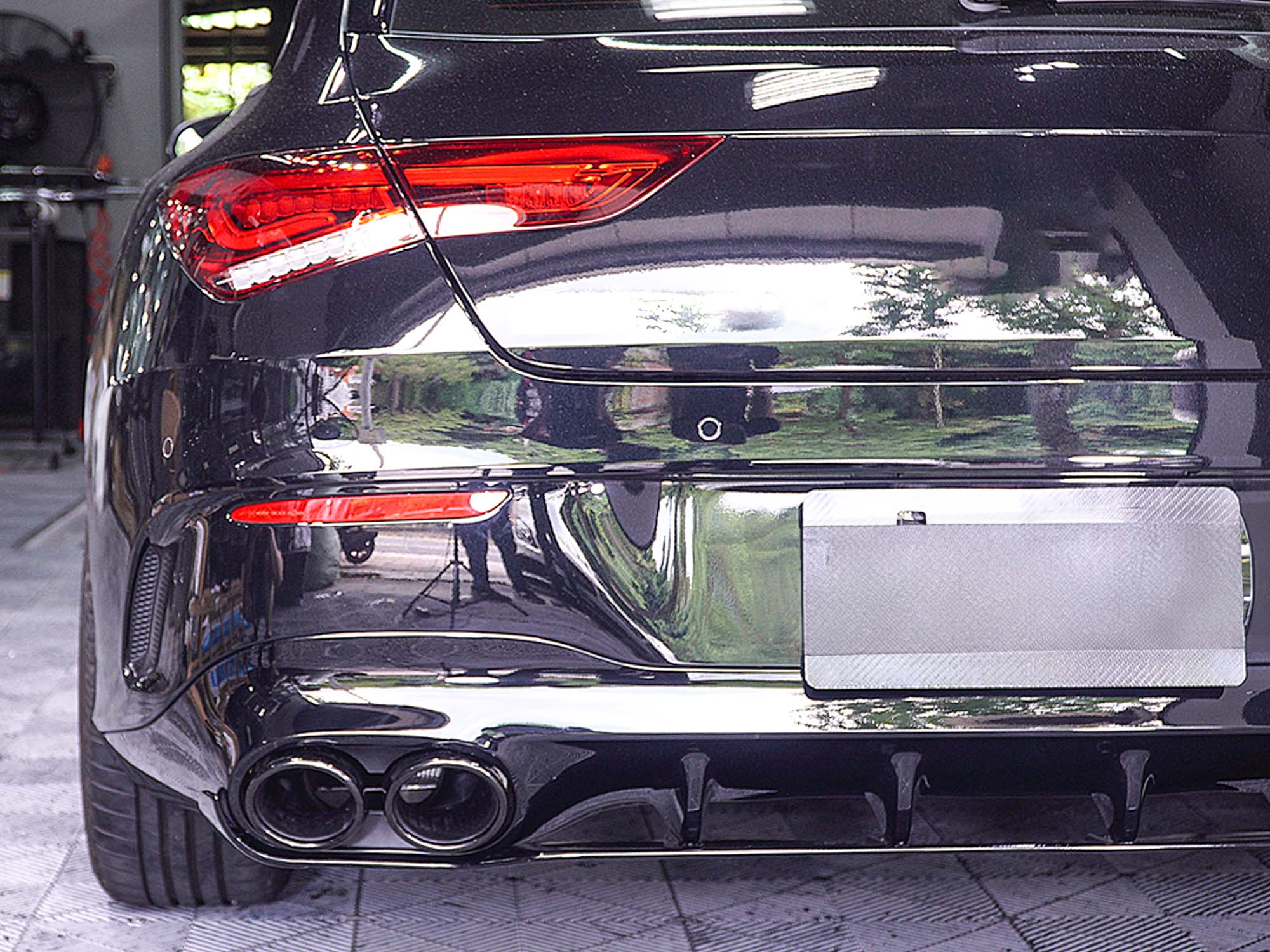 Gloss Black Exhaust Tips Tailpipe fit for Mercedes C118 CLA35 W177 A35 GLA35 GLB35 AMG 2020-2024 - Image 4