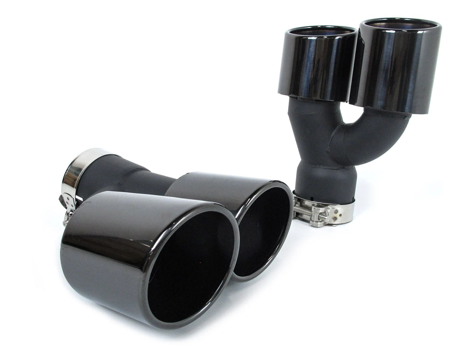 Gloss Black Muffler Exhaust Tips for BMW 5-Series G30 530i 540i M-Sport 2017–2024 - Image 8