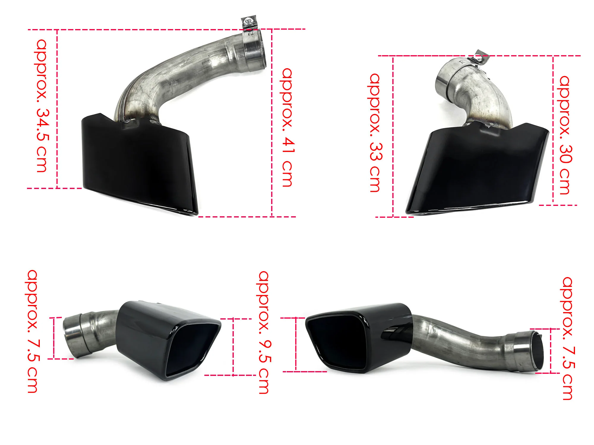 Gloss Black Exhaust Tips Tail Pipe fit for BMW X5 F15 35i M -Sport 2014-2018 et316 - Image 14