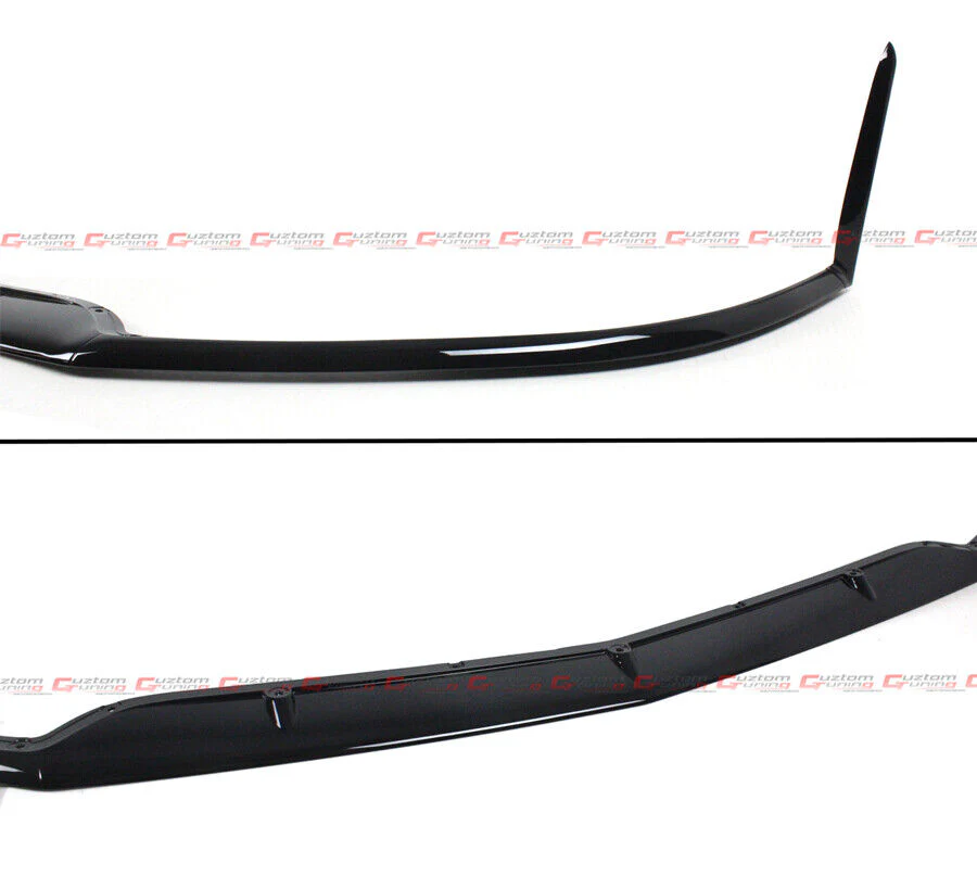 Gloss Black For 2015-2021 Mercedes W205 C63 AMG Front Bumper Lip Splitters - Image 3