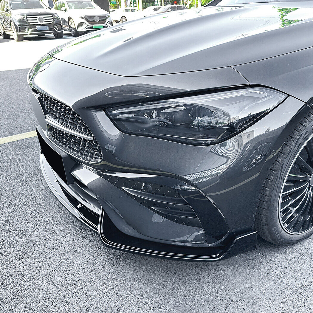 Gloss Black For 2024+ Mercedes CLE 400 Coupe C236 AMG Front Bumper Splitter Lip - Image 2