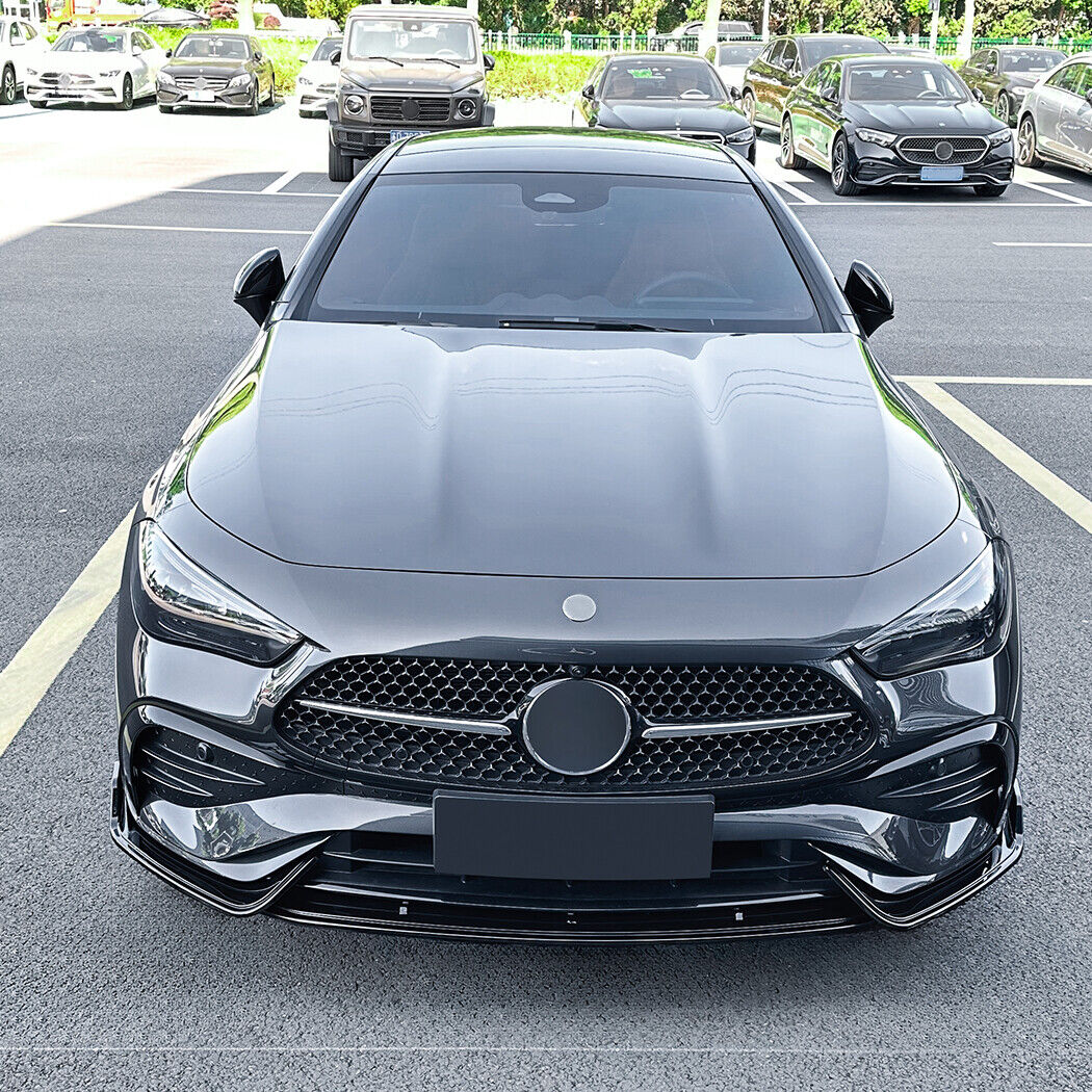 Gloss Black For 2024+ Mercedes CLE 400 Coupe C236 AMG Front Bumper Splitter Lip - Image 4