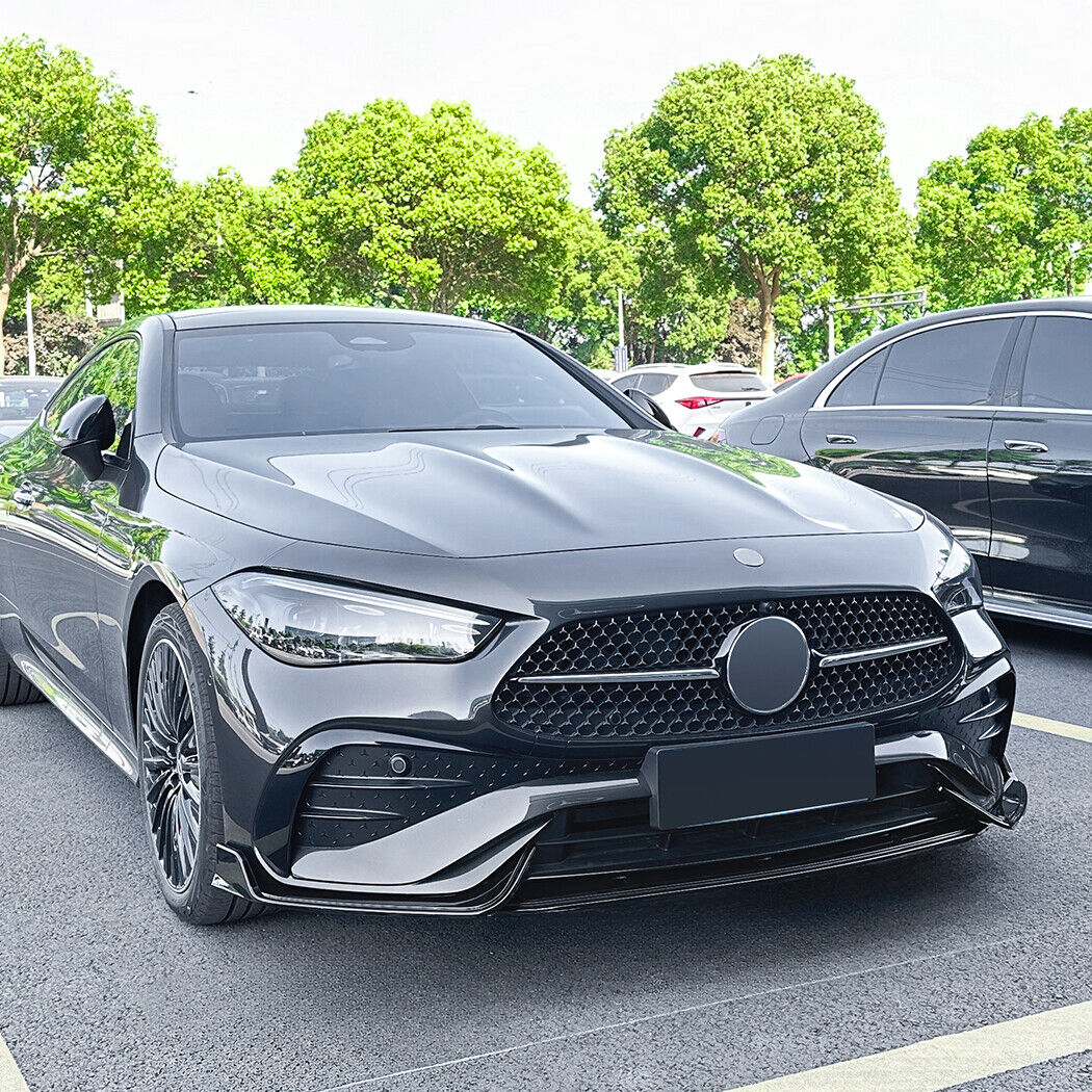 Gloss Black For 2024+ Mercedes CLE 400 Coupe C236 AMG Front Bumper Splitter Lip - Image 6