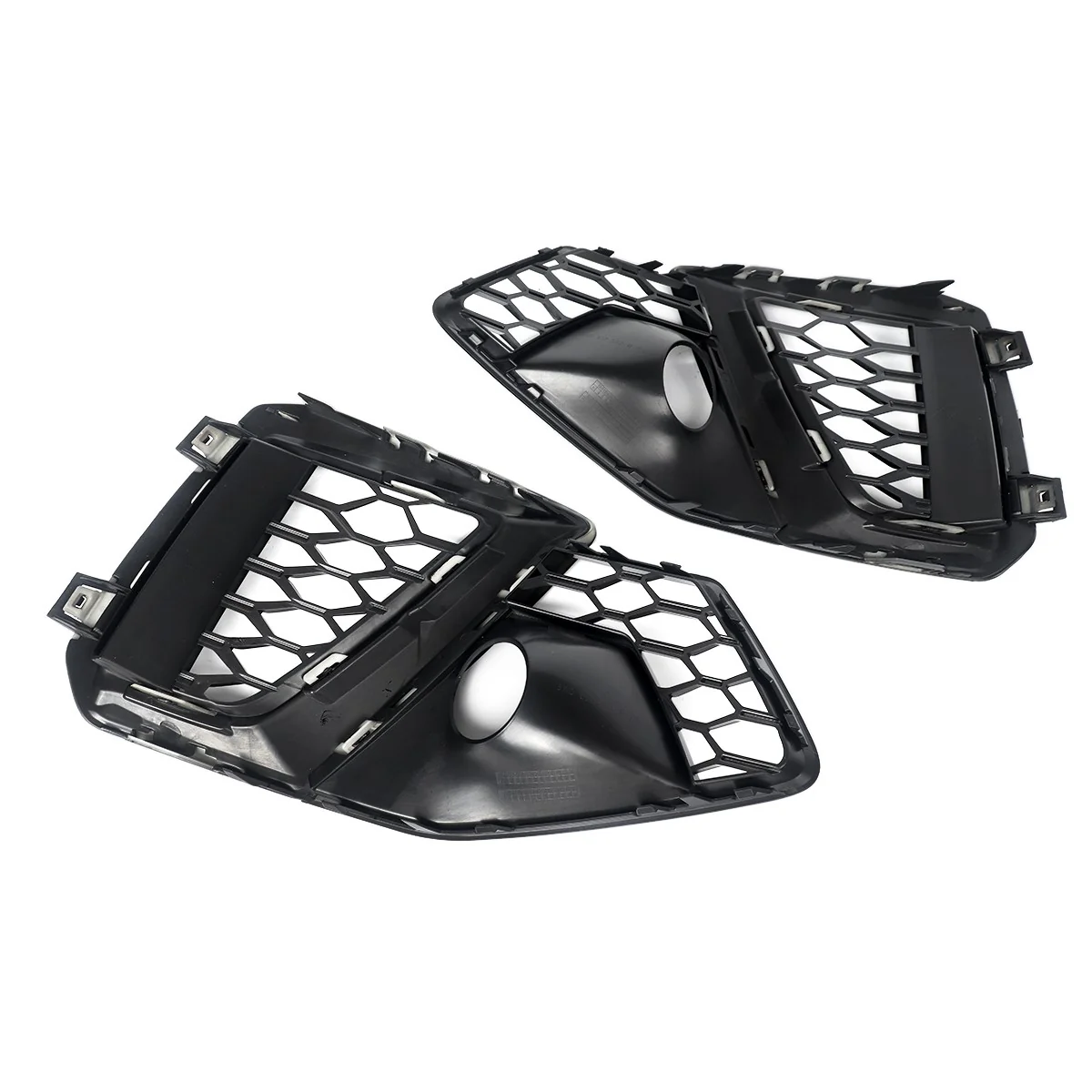 Gloss Black Front Bumper Fog Light Cover Grille For Audi A4 B9 S-LINE S4 2020-2025 - Image 11