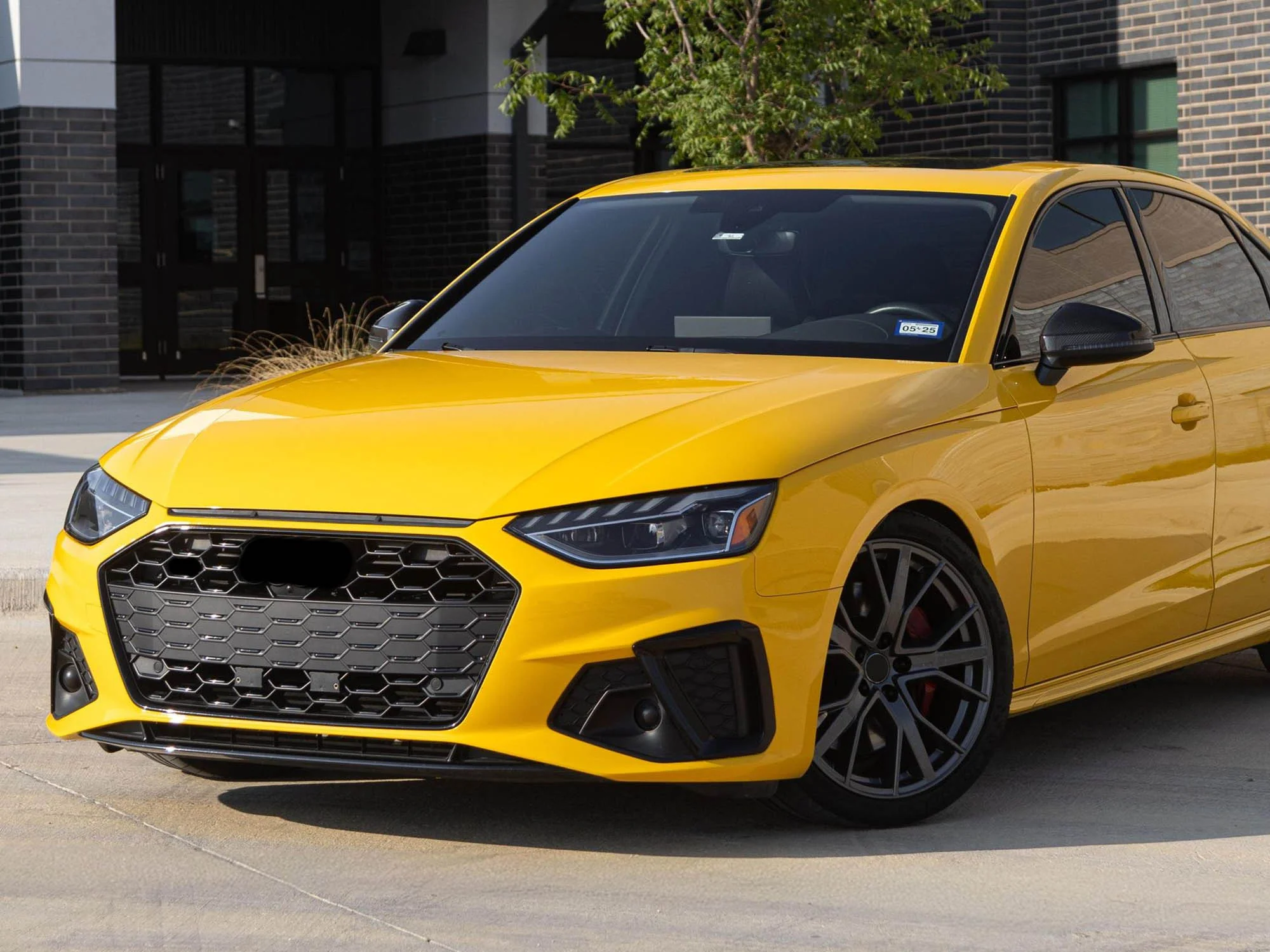 Gloss Black Front Bumper Fog Light Cover Grille For Audi A4 B9 S-LINE S4 2020-2025 - Image 2