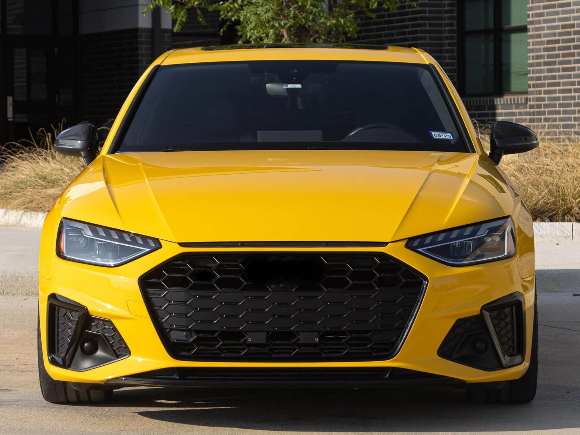Gloss Black Front Bumper Fog Light Cover Grille For Audi A4 B9 S-LINE S4 2020-2025 - Image 3