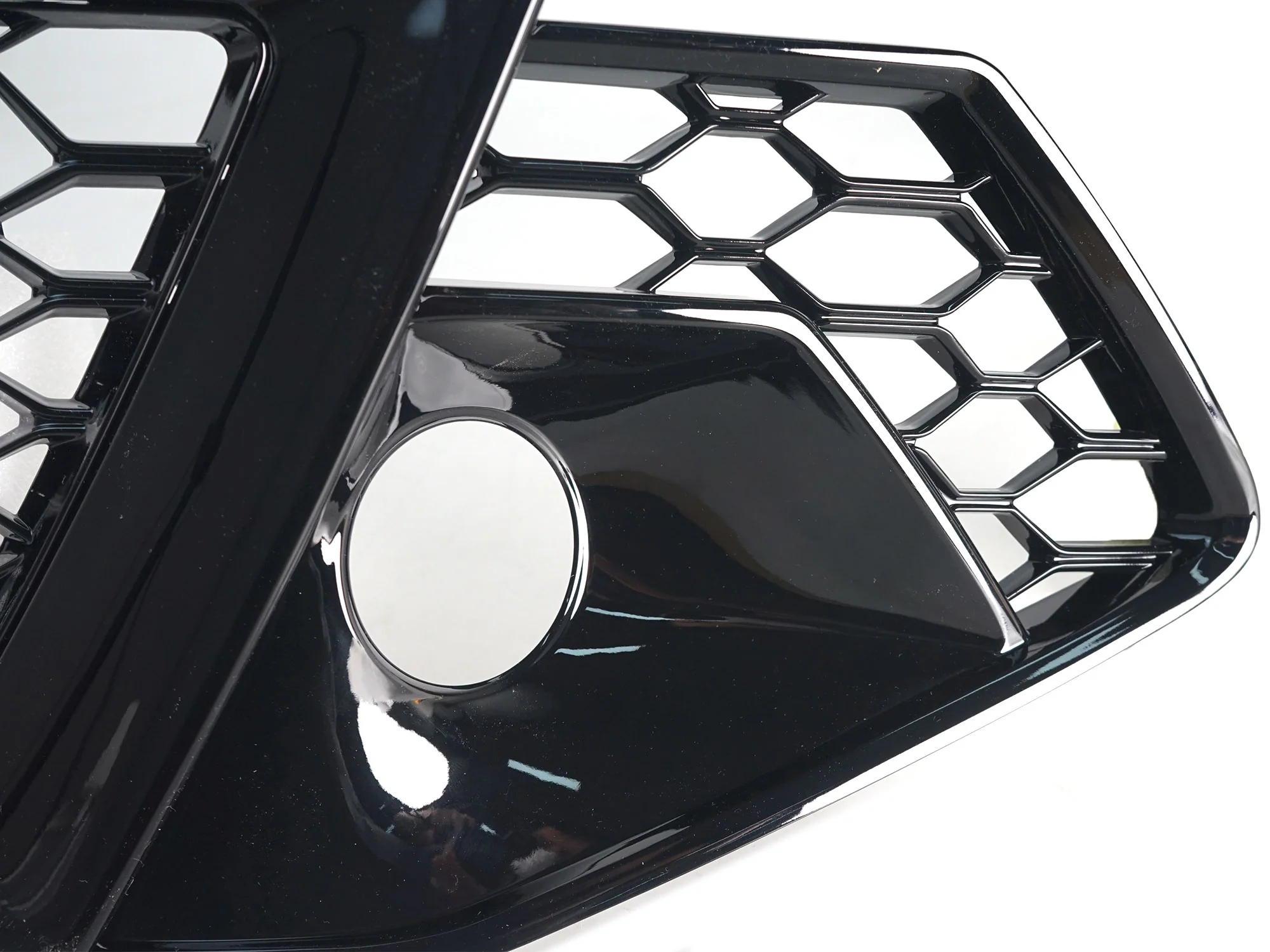 Gloss Black Front Bumper Fog Light Cover Grille For Audi A4 B9 S-LINE S4 2020-2025 - Image 8