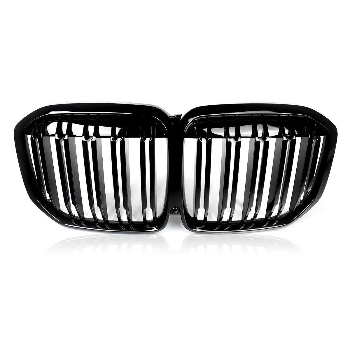 Gloss Black Front Bumper Grill Dual Slats For BMW X7 G07 M50i 2019-2022 - Image 6