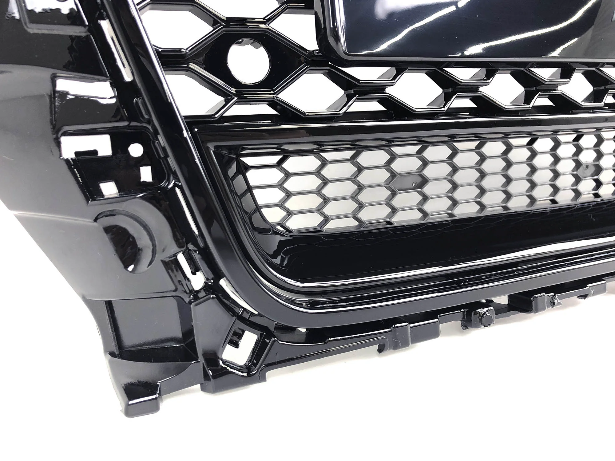 Gloss Black Front Bumper Grille Upper Grill Honeycomb for Audi A3 S3 2013 2014 2015 2016 - Image 11